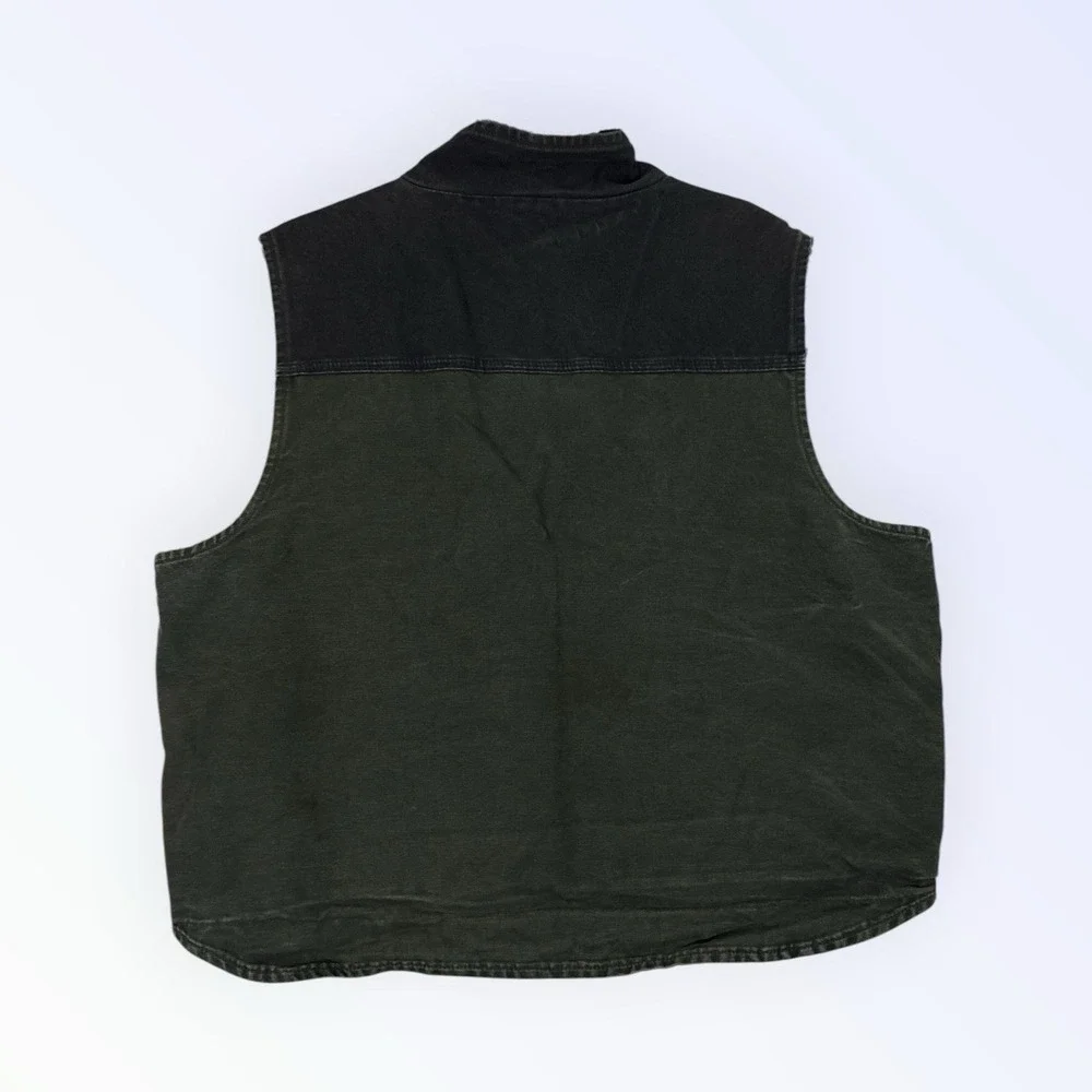 CARHARTT VEST MENS 2X GREEN BLACK SHERPA LINED